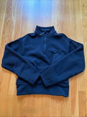 Athleta Black Half-Zip Pullover Sweatshirt